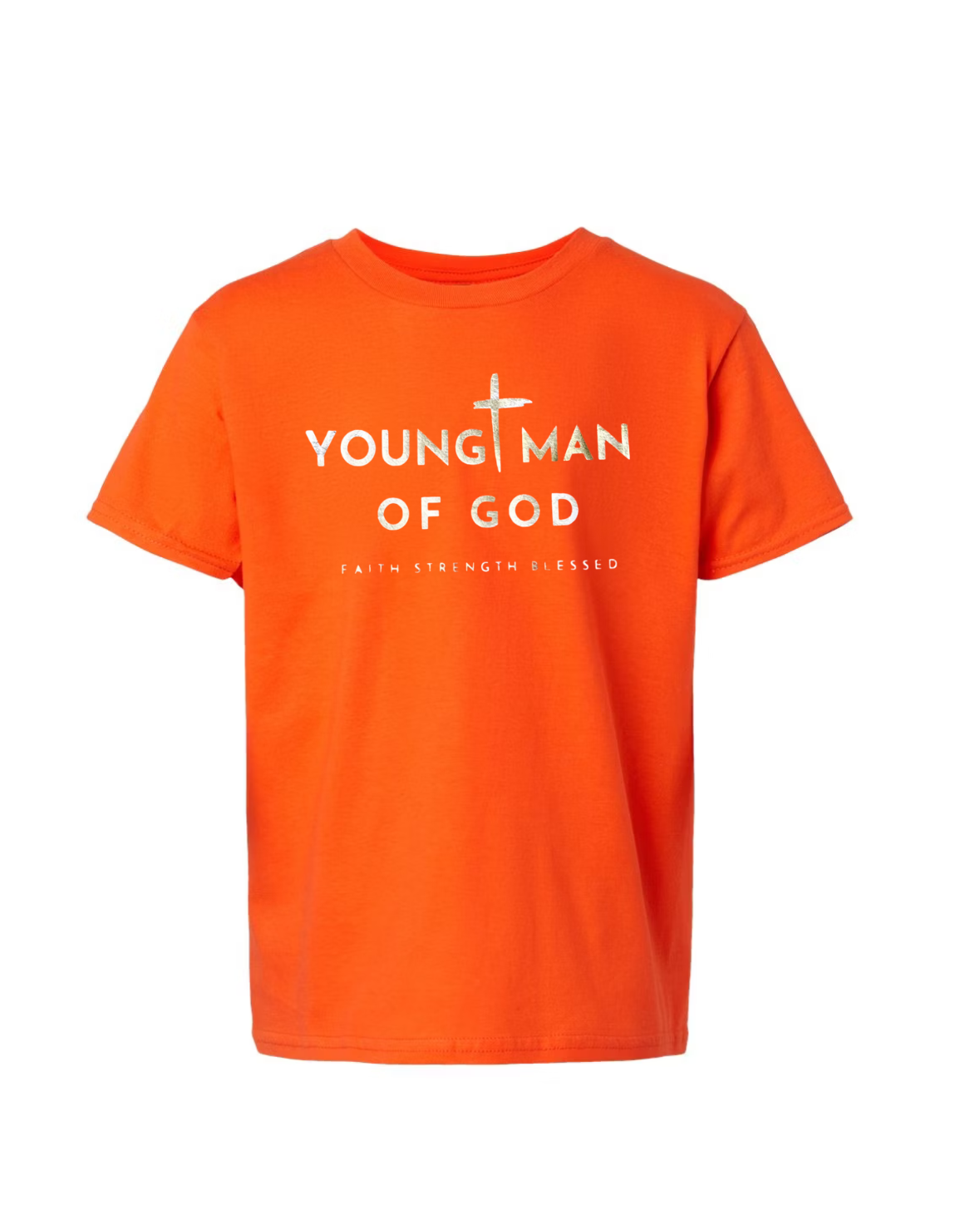 ORANGE TEE YOUNG MAN OF GOD