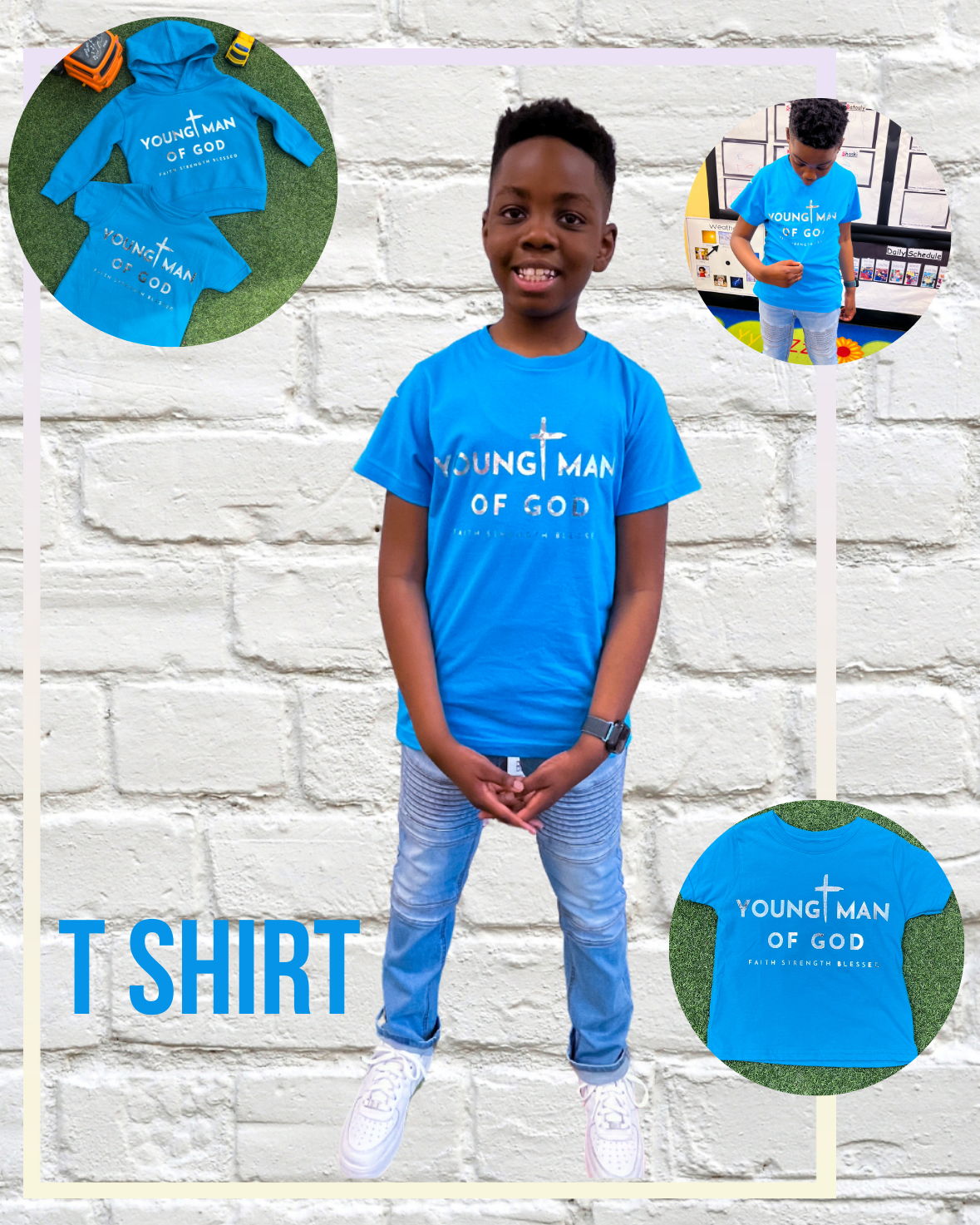 Blue Tee YOUNG MAN OF GOD