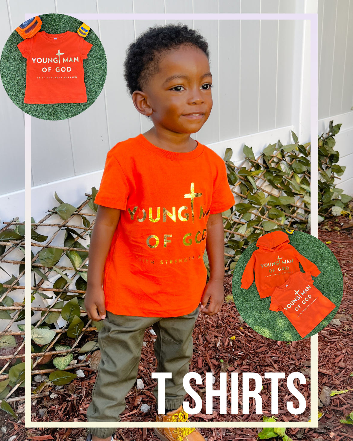 ORANGE TEE YOUNG MAN OF GOD