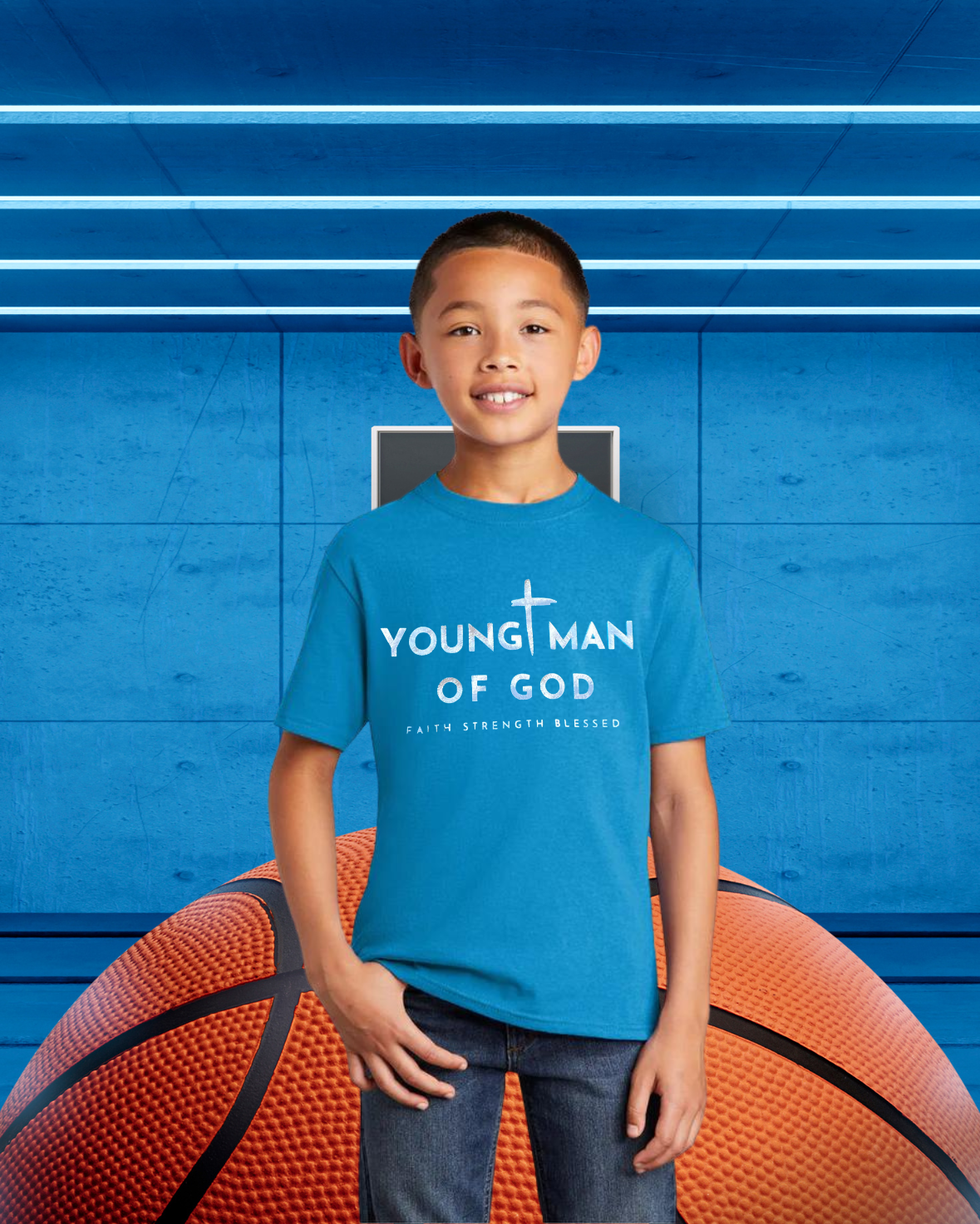 Blue Tee YOUNG MAN OF GOD