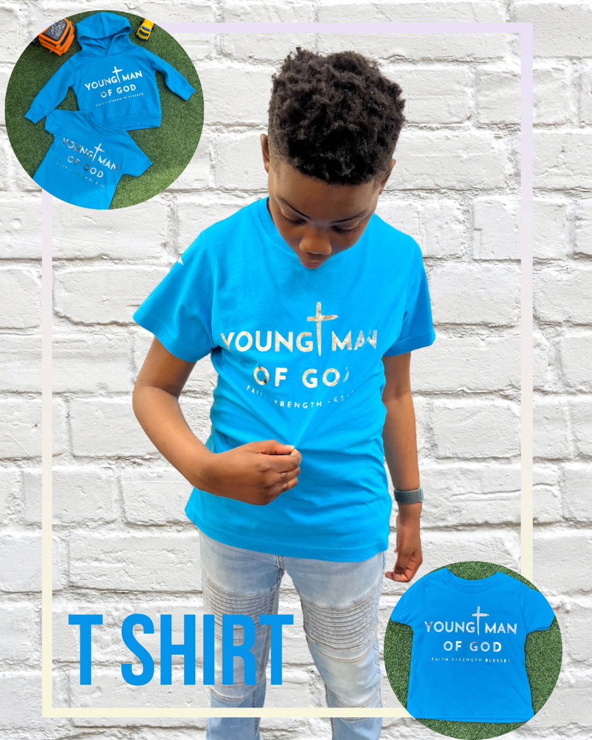 Blue Tee YOUNG MAN OF GOD