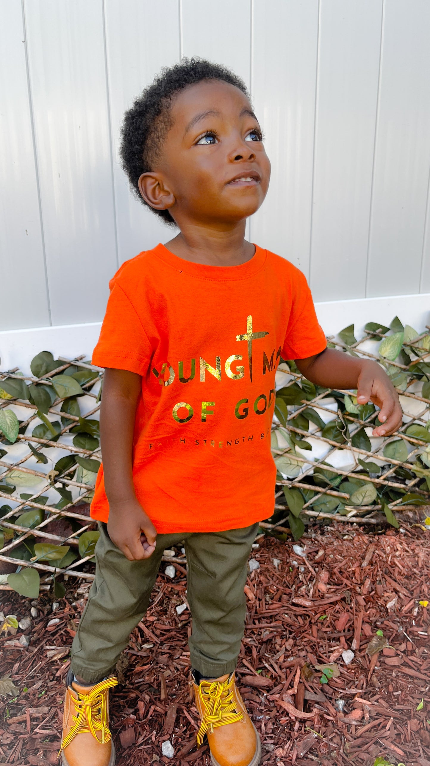 ORANGE TEE YOUNG MAN OF GOD