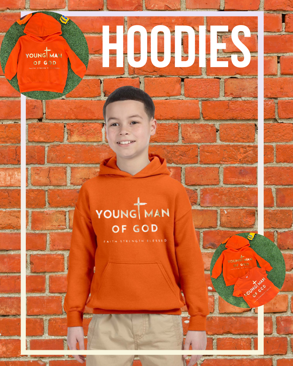 Orange Hoodie YOUNG MAN OF GOD