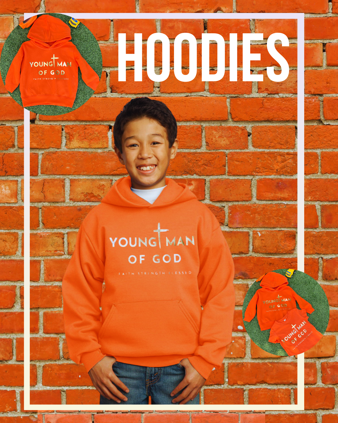 Orange Hoodie YOUNG MAN OF GOD