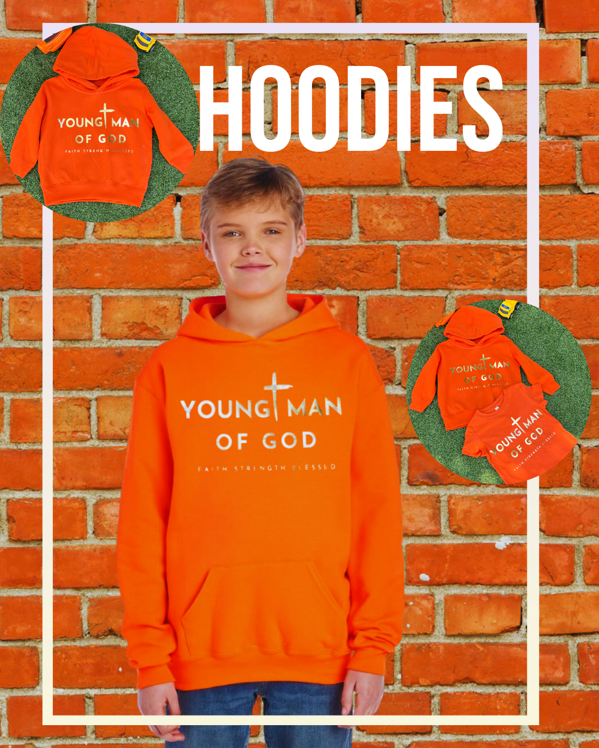 Orange Hoodie YOUNG MAN OF GOD