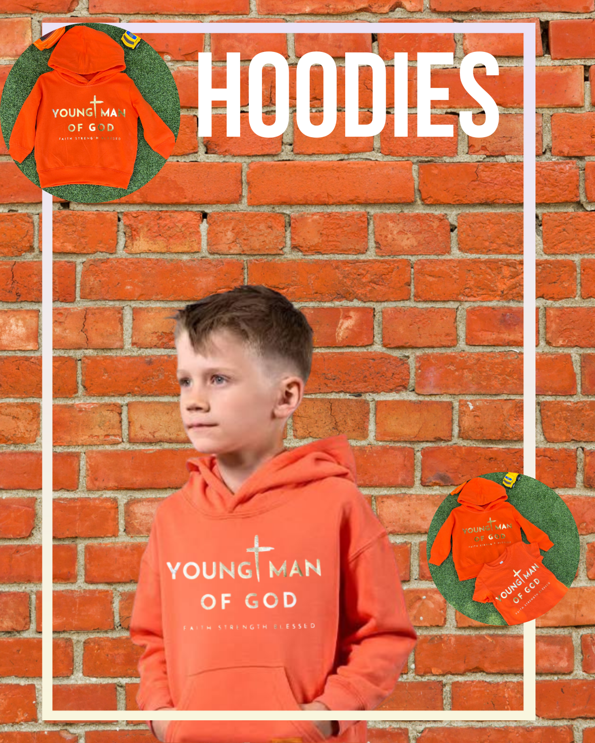 Orange Hoodie YOUNG MAN OF GOD